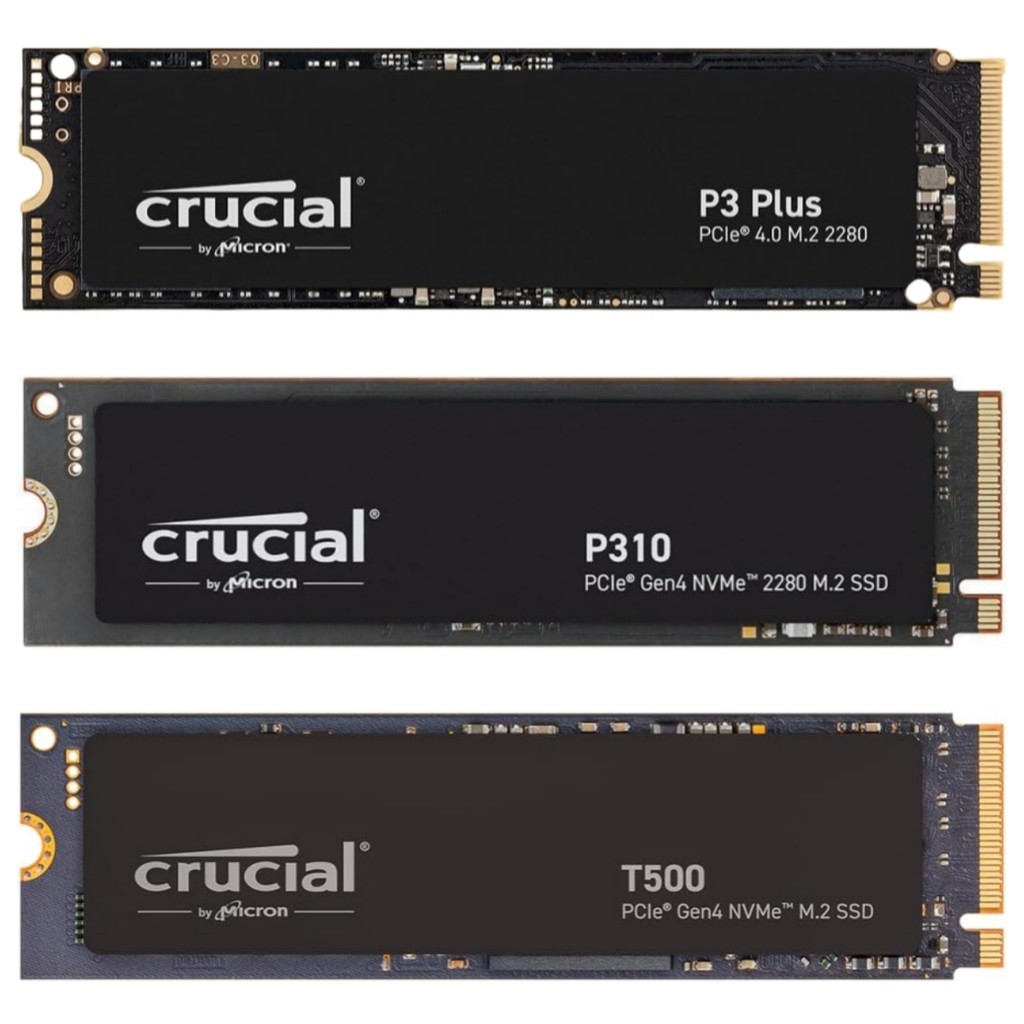 Crucial P310 & T500 PCIe Gen4x4 3D NAND NVMe 2280 M.2 Internal Gaming SSD, Laptop & Desktop