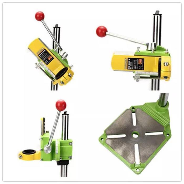 Stand Dudukan Bor / Drill Stand Stand Mesin Bor Tangan Stand Drill Alu