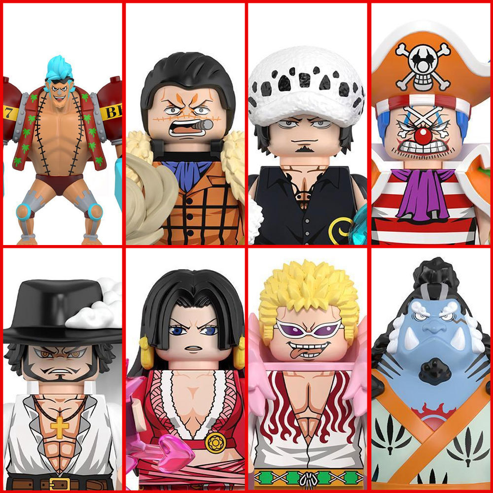 72pcs Luffy Zoro Nami Sanji Chopper Building Blocks Mini Action Figure Accessories Christmas Gifts