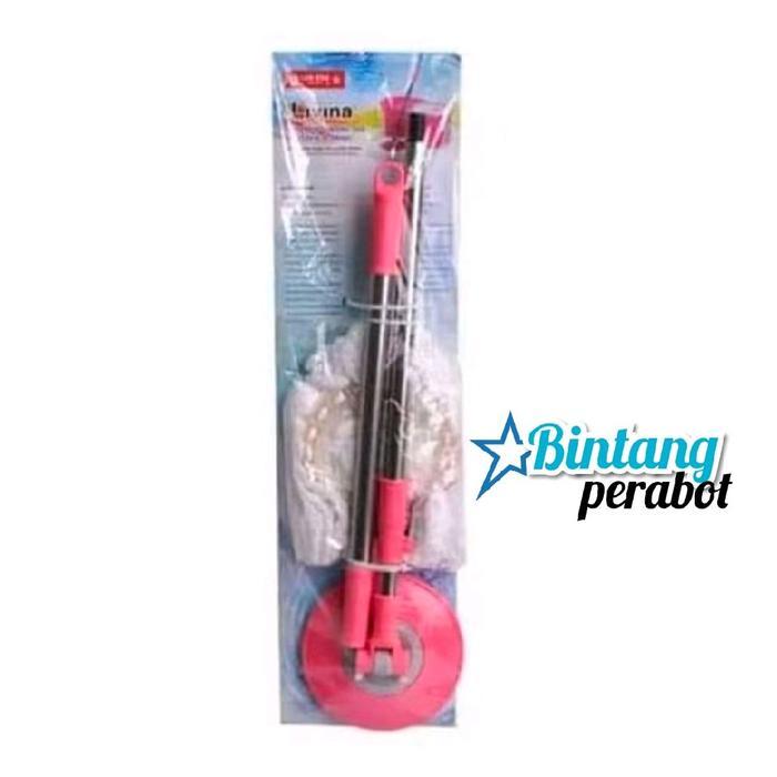 New TONGKAT ALAT PEL LANTAI LIVINA SPIN MOP - HANDLE SET LION STAR Rumah