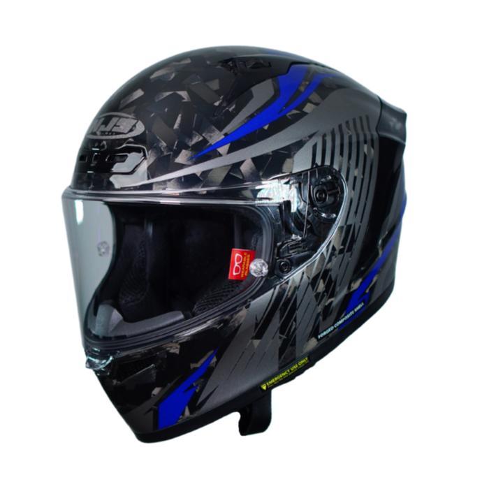 NJS ZX-1R CARBON DEXTRO Blue Gloss/Doff Helm Full Face (FREE PINLOCK ) - Helm Fullface NJS ZR NJS
