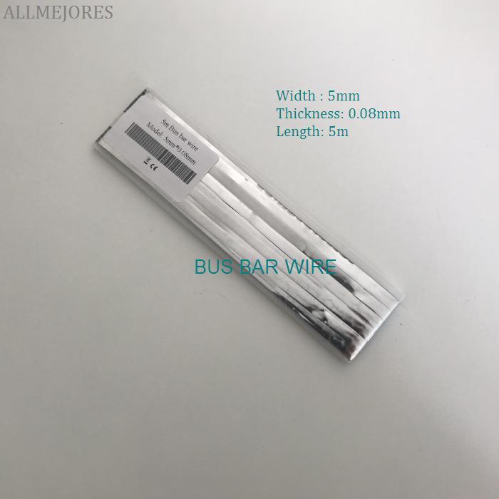 ALLMEJORES Solar Cell Wire Strip 5mm*0.08mm busbar for thin film solar cell diy electical solder