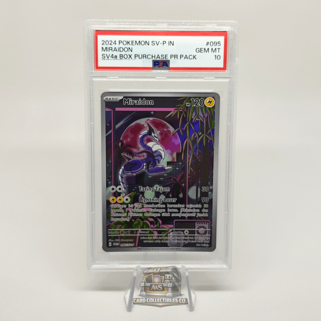 PSA 10 Miraidon (095) SV-P Pokemon Card Indonesia ID ~ PROMO - Kartu slab graded koleksi