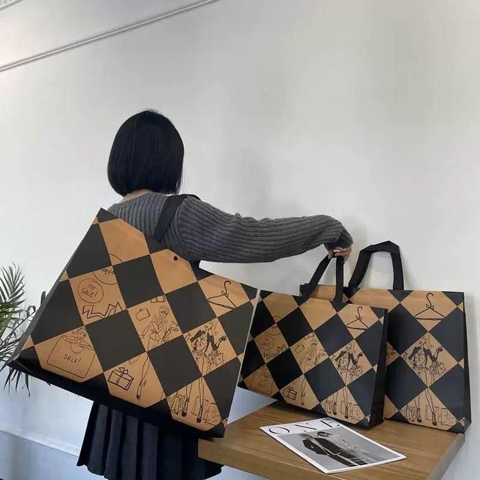 Tas Belanja / Tote Bag Spunbond/ Goodie Bag Spunbond /Tas Spunbond /Kain Motif Premium Kantong Jumbo