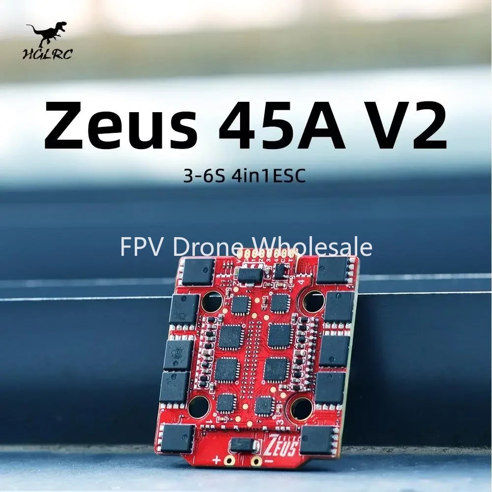 HGLRC Zeus ESC sem escova para RC FPV Racing Drone BLHELI_S Suporte
