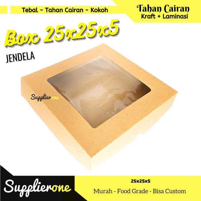 BOX 25X25X5 ISI 25/ DUS NASI / DUS MUFFIN / DUS CUPCAKE / DUS KUE