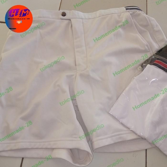 Celana Tenis Putih Polos/ Celana Tes Tni-Polri/Celana Putih Polos