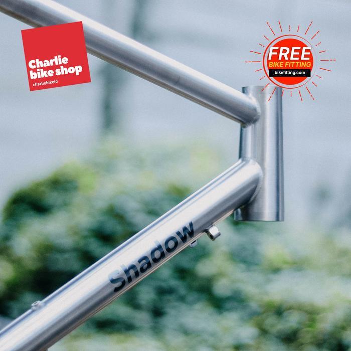 FRAMESET RB DISC TITANIUM SHADOW PAVE SEATPOST TITANIUM FORK CARBON