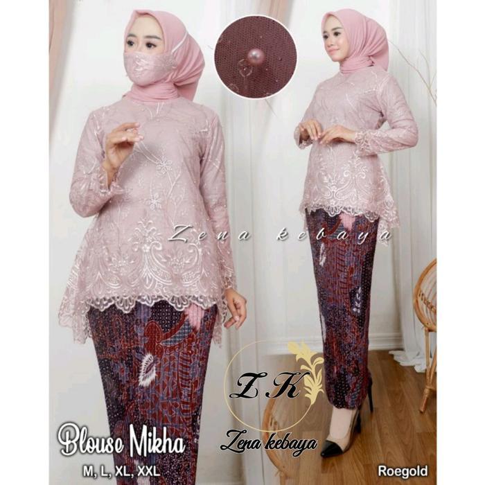 New Setelan Dan Atasan Kebaya Modern Kebaya Rinjani Tulle Bordir Dress Kebaya Wisuda Elegan Rok