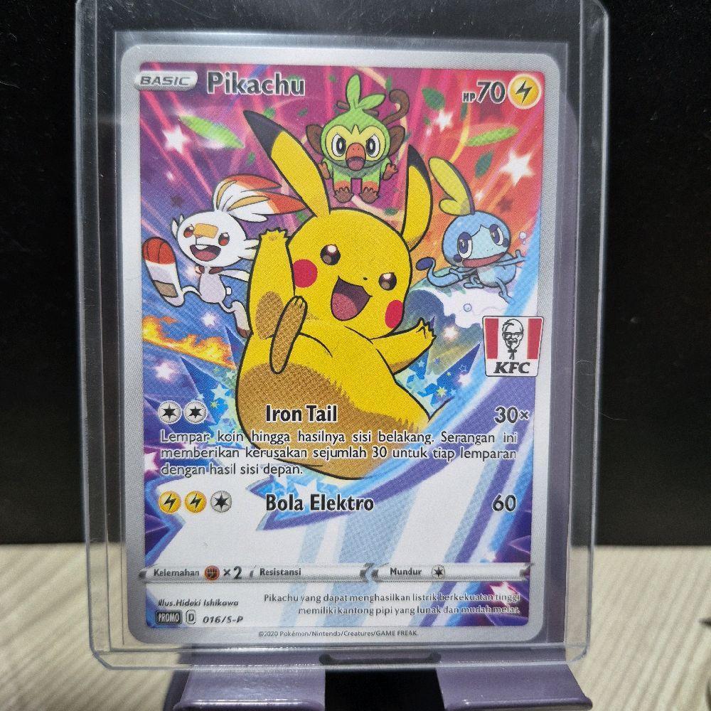 Pikachu KFC Promo TCG Pokemon Game Kartu Koleksi Indonesia Card Trading Card Game