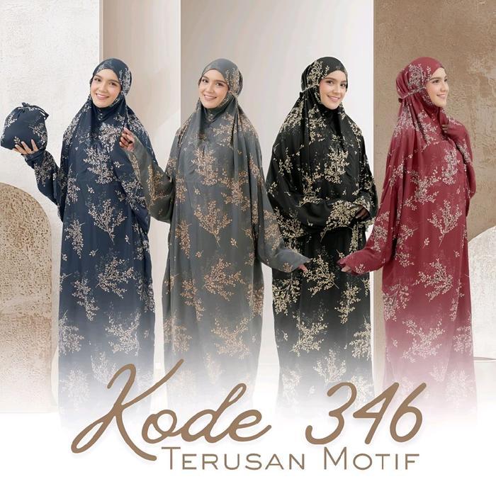 Mukena Terusan Motif - Mukena Hadramaut Motif