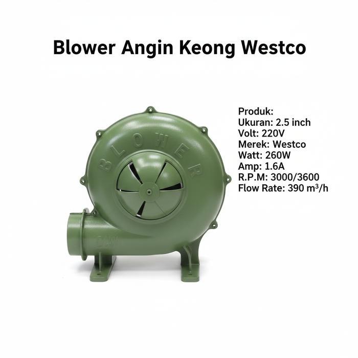 Blower Angin keong Westco ukuran 2.5" inch / Westco blower Angin