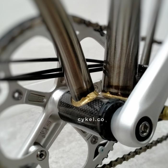 Aceoffix Carbon Fiber Bottom Bracket Protector Folding Bike Frame #Gratisongkir