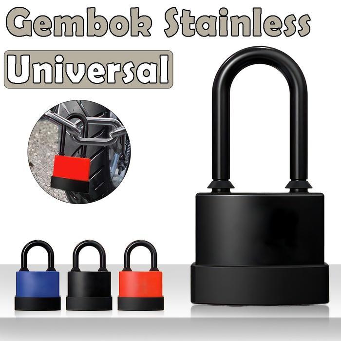 Gembok versi ditingkatkan dan diperberat Stainless Tebal Anti Maling Anti Bobol Tahan Air & Karat