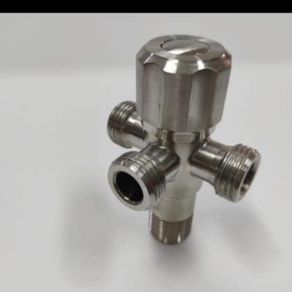 Toto - Kran Tee 3 Cabang Stainless Steel 304 / Stop Kran Shower 3 Cabang Ori