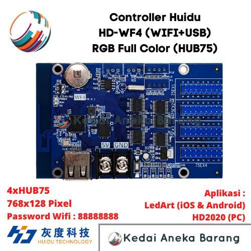 Controller Huidu HD-WF4 Wifi RGB Full Color Running Text Panel W62-75
