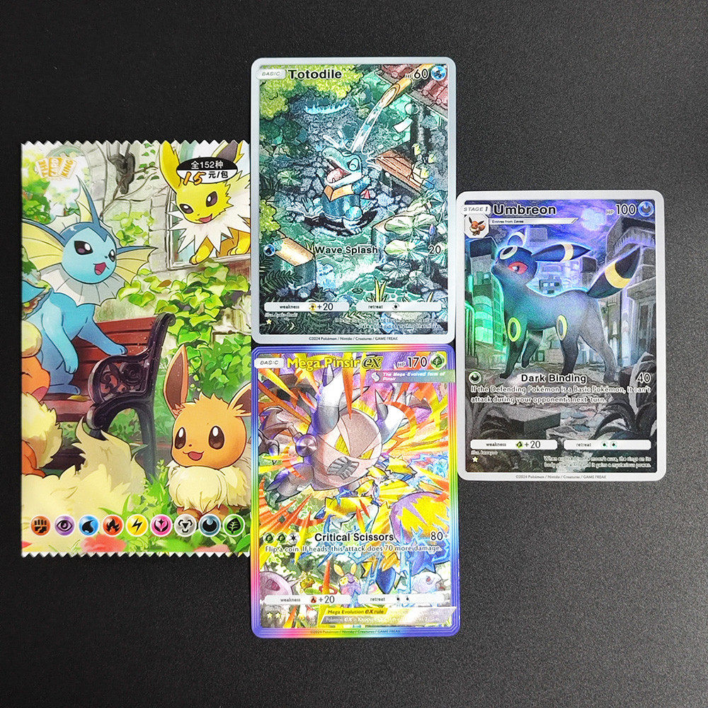 1 Box PTCG Pocket Series English Random Flash Card Umbreon Sylveon Umbreon Mega Pinsir Game
