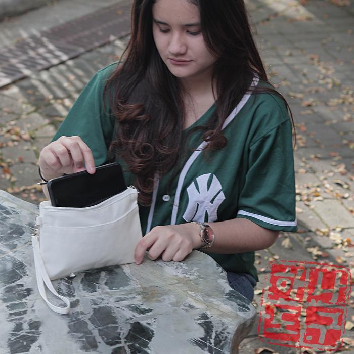 Elizabeth - BIANCA Clutch Bag Bahan Kanvas Tebal Premium