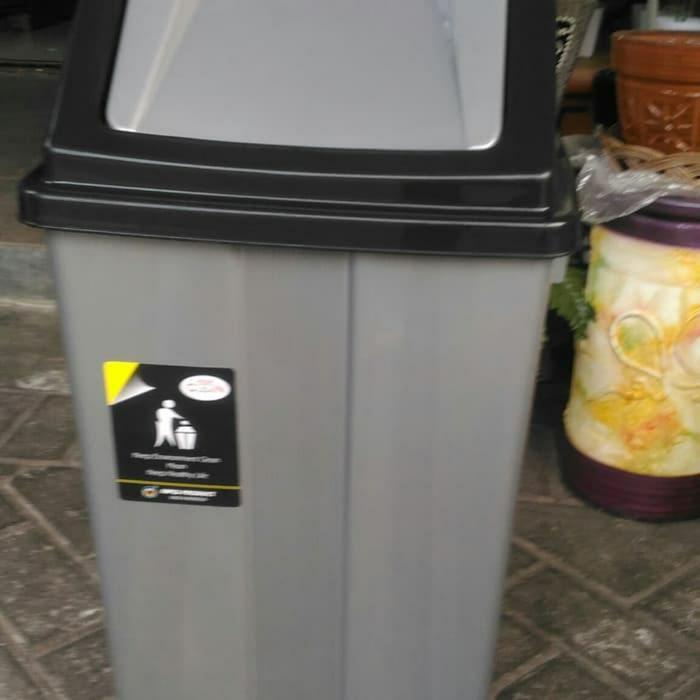 Tong Sampah Besar 42 liter ABU /Tempat Sampah Besar tutup goyang