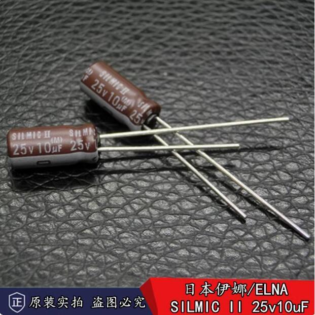 30pcs/lot Original Japanese ELNA Rfs SILMIC II 25v 10uF fever audio electrolytic capacitor 5*11mm