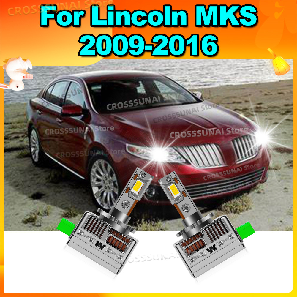 LED Headlights Canbus 1:1 HID Auto Lamp 50000LM For Lincoln MKS 2009-2016 2010 2011 2012 2013 2014