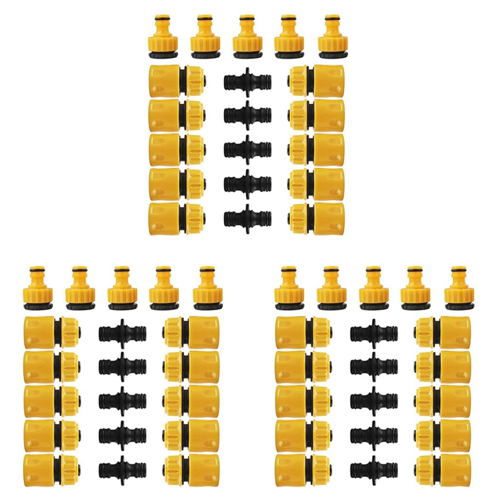 SEWS-60 Pcs Garden Hose Connector Set, Connector Hose End Connector Double Hose Connectors Extender