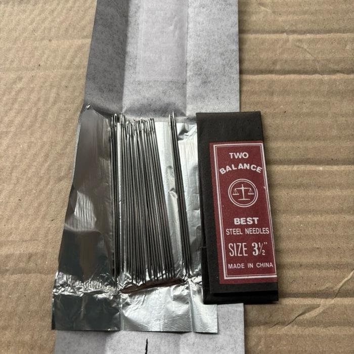 jarum jahit tangan besar ukuran 3 1/2 isi 25pcs