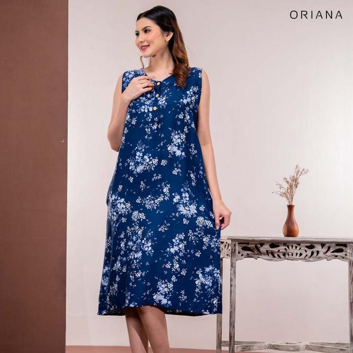 NEW ORIANA KIANDRA Daster Series Midi Dress Tanpa Lengan