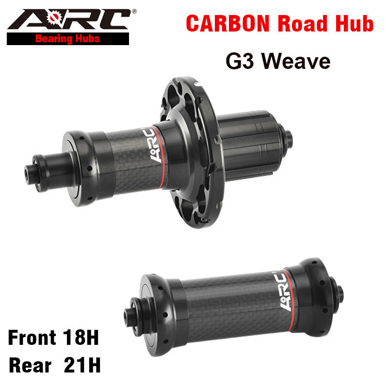 ARC Carbon Road Hub Front 18Holes 100mm Rear 21Holes 130mm Straight Pull Bicycle Hub 6 pawls 72