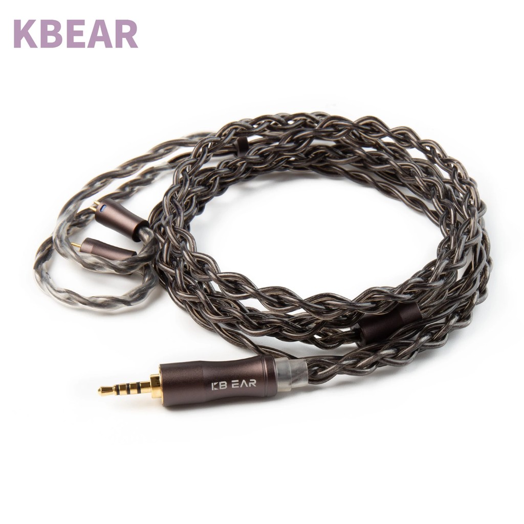 KBEAR Hazy 6N Graphene??Silver Alloy Mixedly Braided Upgrade Cable Plug Earphone Wire MMCX/2Pin