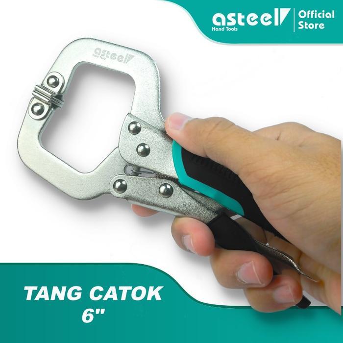 ASTEEL Tang Jepit Catok Kunci Mini Locking Plier C Clamp Swivel Lock Tang Jepit Catok - Tang Catok -
