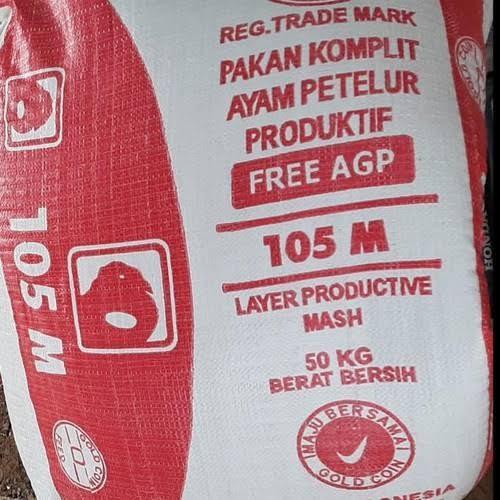 GOLD COIN 105 M PAKAN AYAM PETELUR 500 GR PAKAN KOMPLIT AYAM PRODUKTIF