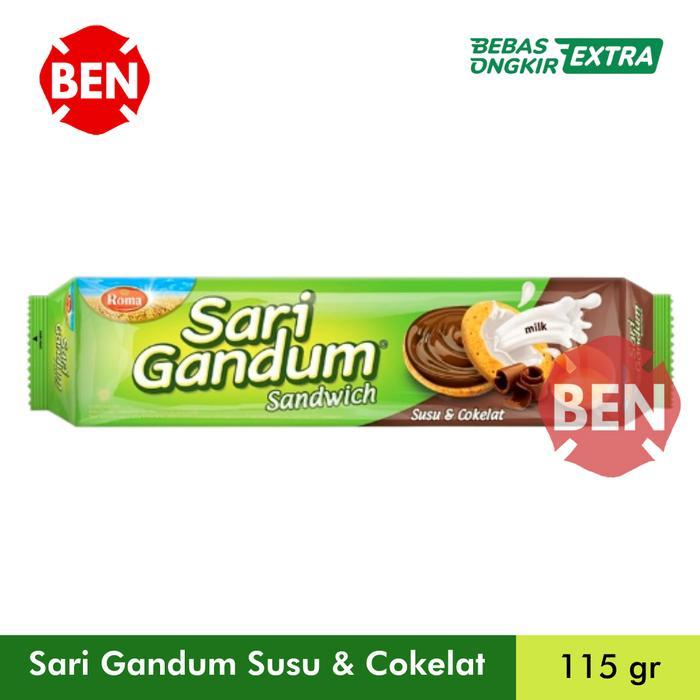 "New" Roma Sari Gandum Sandwich Susu Cokelat 115g 115gr Coklat Dus Pak