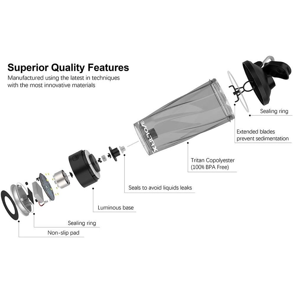 Premium Electric Protein Shaker Bottle Portable Mixer Cup USB Rechargeable Shaker Cups for Protein