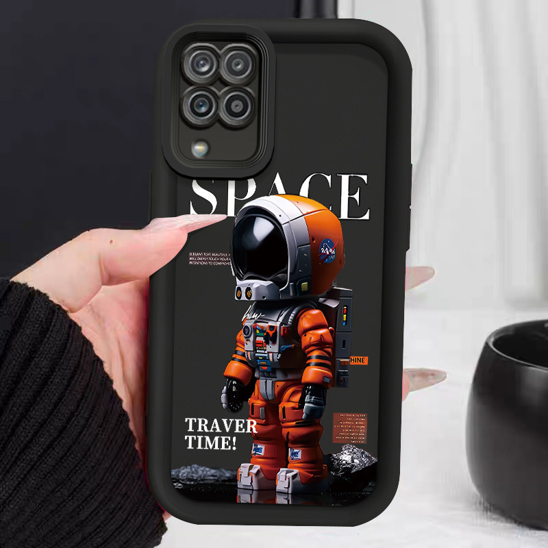 Casing Hp untuk Samsung Galaxy A12 4G A12 5G M12 F12 Case Astronot NASA Kasing silikon Cesing Bentuk