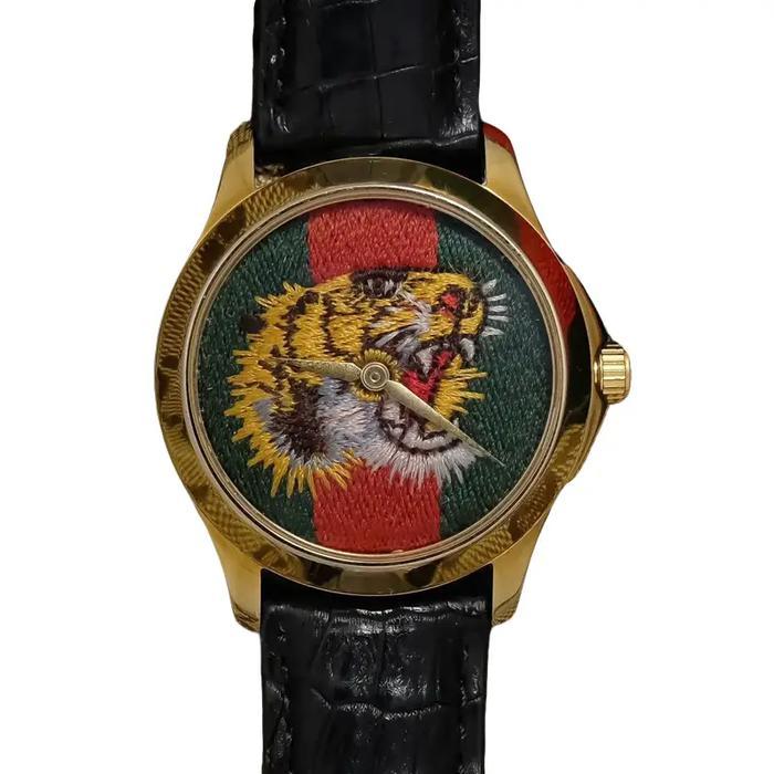 G u.  Cc i watch tiger embroidery jam Quartz