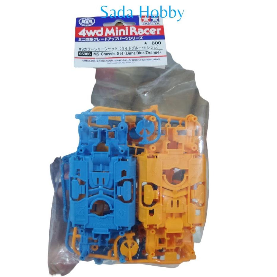 PROMO Tamiya 95386 MS Chassis Set (Light Blue/Orange)