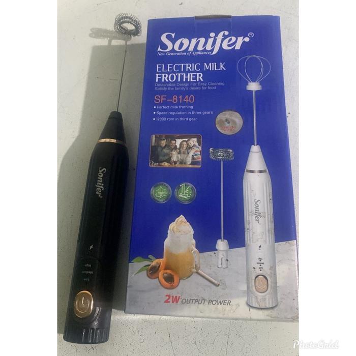 Sonifer Milk Frother Spiral / Spring Mixer Portable 2 Mata Pengaduk Susu Kopi Foamer Baterai