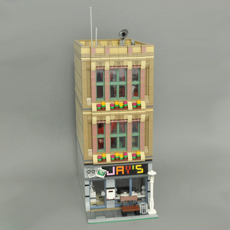 2753PCS City Hot Selling Street View Moc Modular Electronic Store