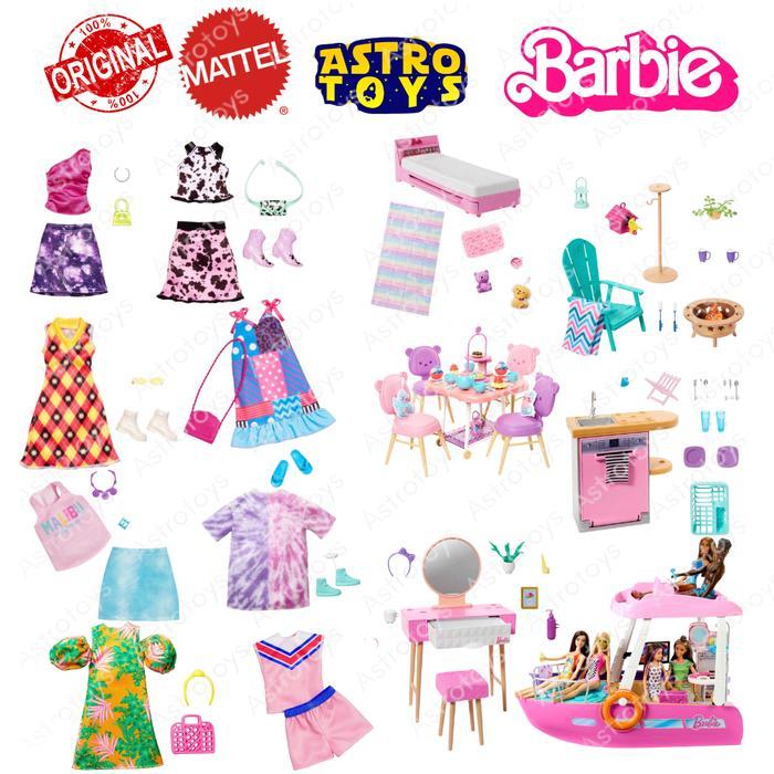 Barbi Mattel Furniture & Accessories Mainan Anak Aksesoris Rumah Dan Baju Boneka Berbie Original