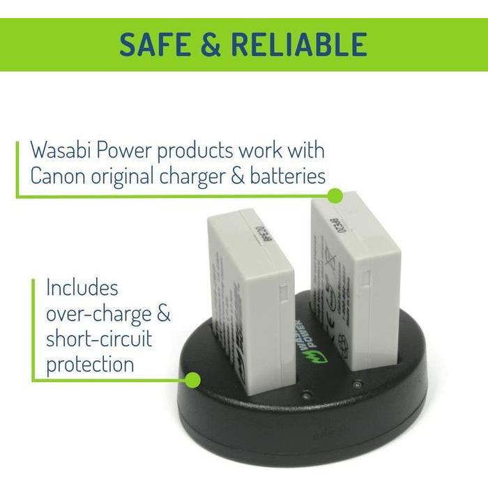 Terbaru WASABI POWER Battery & Charger for Canon LP-E8 LPE8 LP E8 EOS 550D 600D 650D 700D Kamera