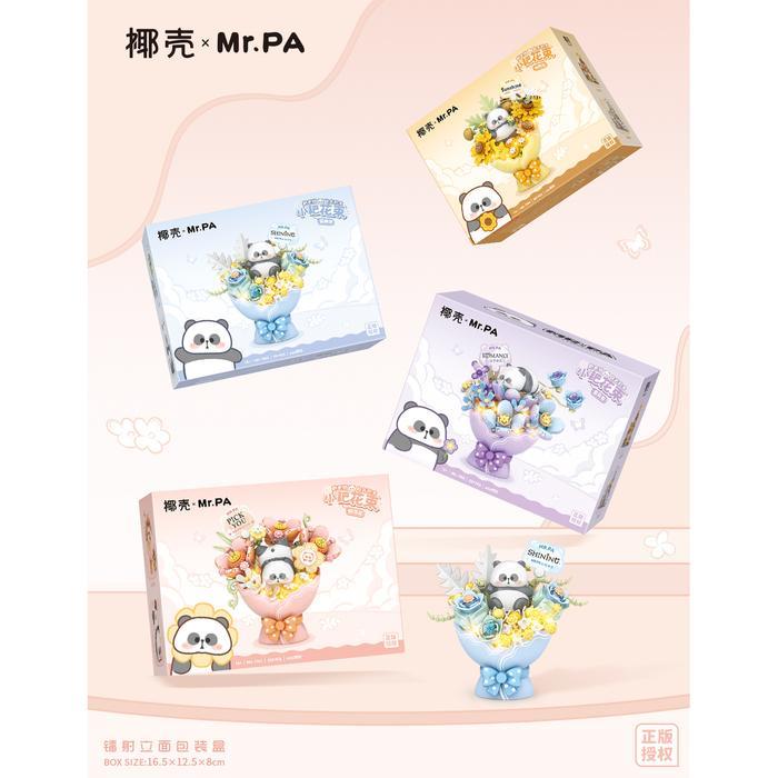 LOZ Mr PA flower series (dengan lampu) - LOZ ideas - Mini brick pajangan bunga - Puzzle Block Bricks