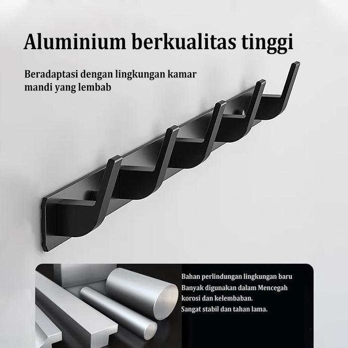 Promo Meidoo Kait Dinding Gantungan Pakaian Untuk Di Belakang Pintu Kamar Mandi Dapur, Aluminium