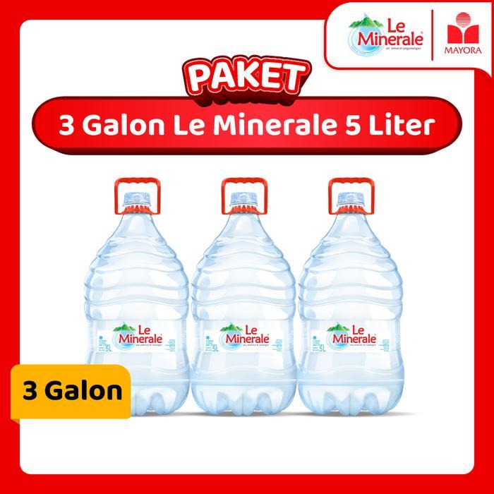 Paket 3 Galon Le Minerale 5 Liter Terlaris