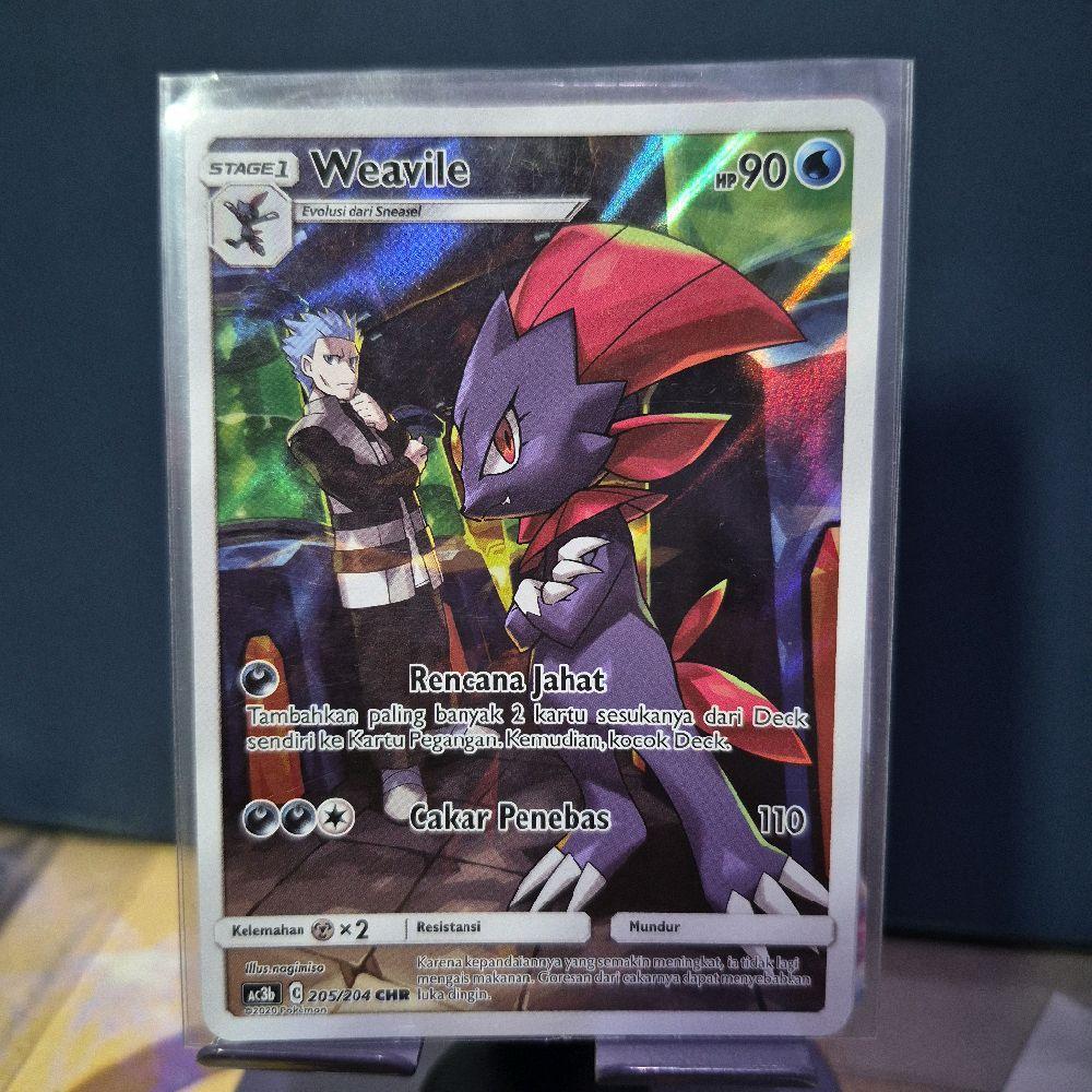 Weavile CHR TCG Pokemon Game Kartu Koleksi Indonesia Card Trading Card Game