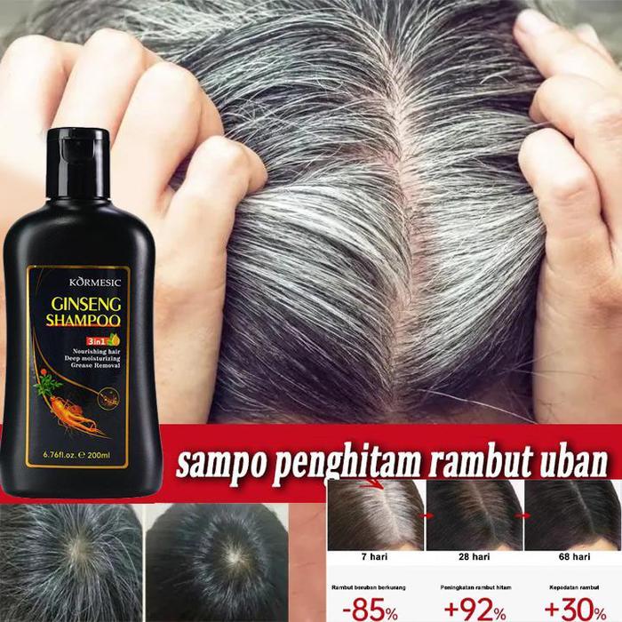 Shampo kormesic Penghitam Rambut Beruban penghilang uban permanen asli original Sampo Anti Uban