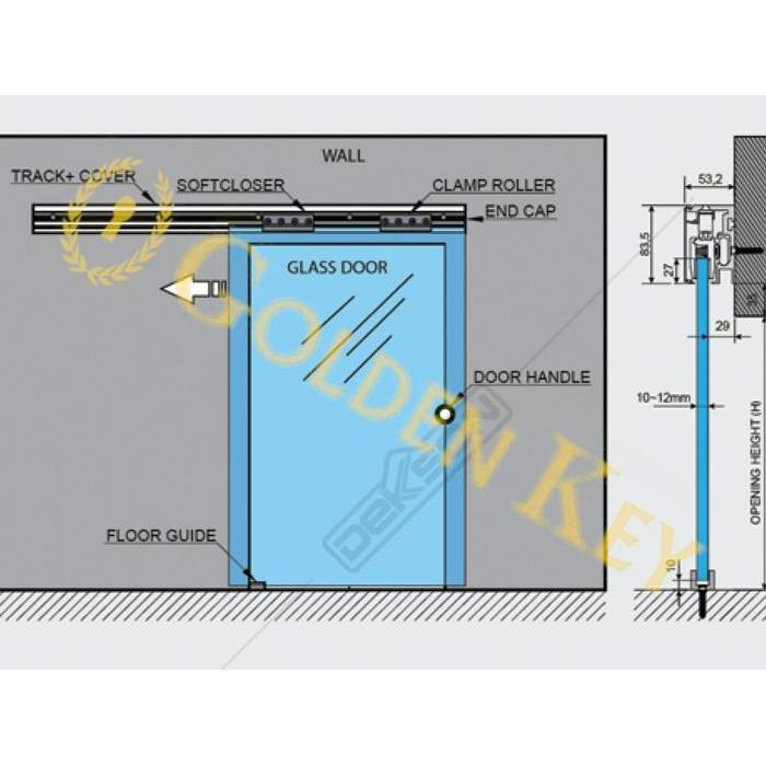 Sliding Glass Door Dekkson Dekson Hydraulic Soft Closer SLD HYD8970A