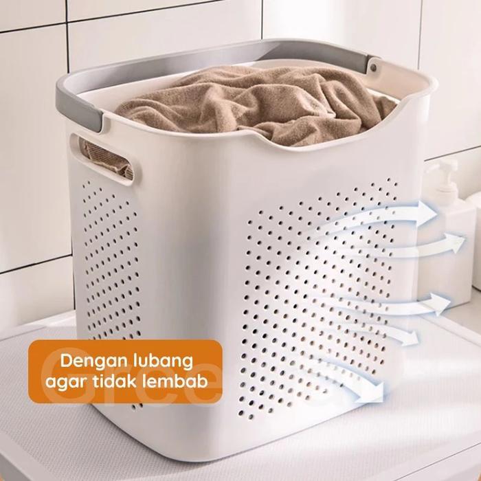 Keranjang Pakaian Kotor Keranjang Laundry Plastik Laundry Bag Serbaguna Multifungsi Bak Baju