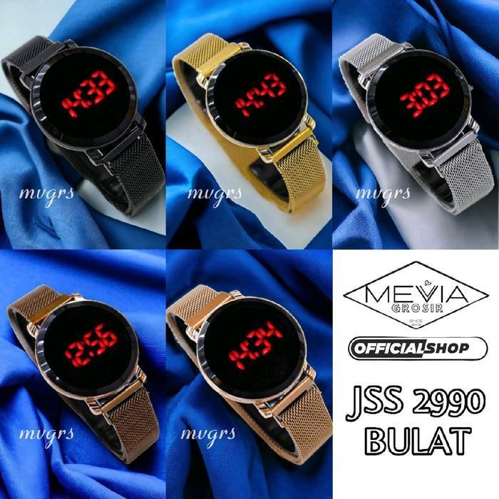 Jam Tangan Led Digital Wanita / Jam Tangan Digital Led Rantai Pasir / Jam Led Watch Magnet Wanita