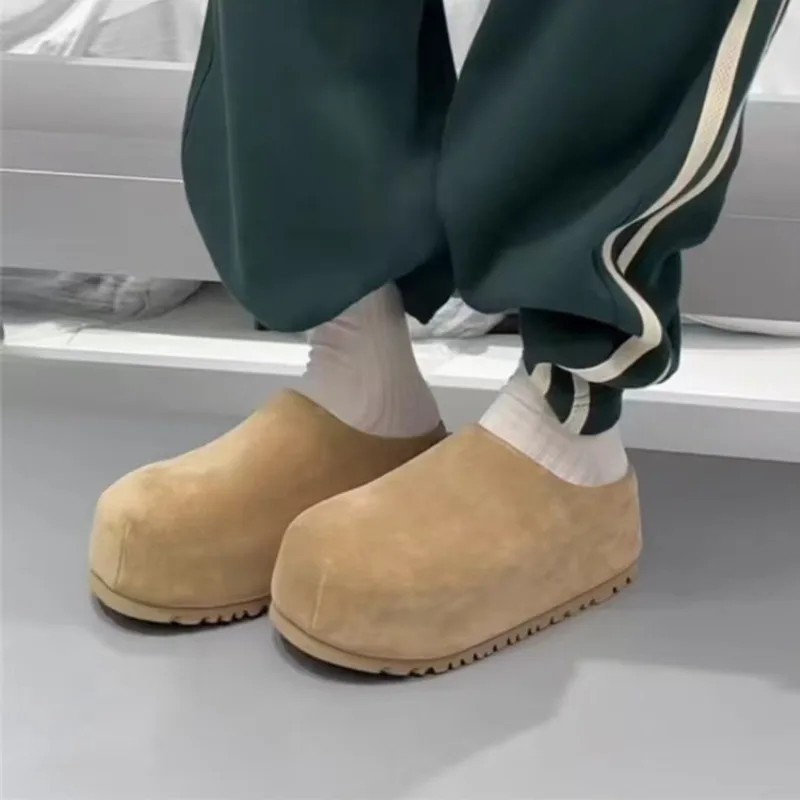 Shoes Woman 2024 Round Toe Clogs Platform Slip-on All-Match New Summer Creepers Slip On Comfortable